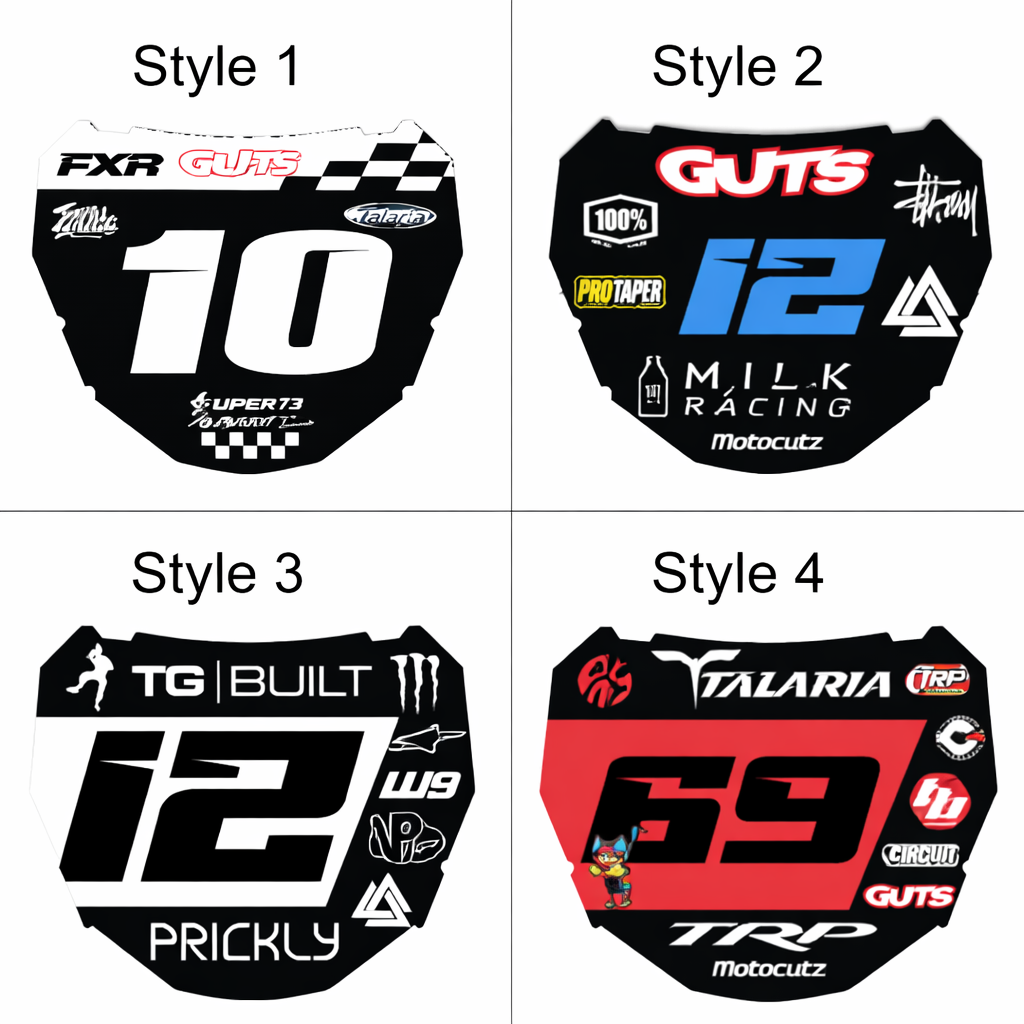 ODI Front Number Plate Sticker decal