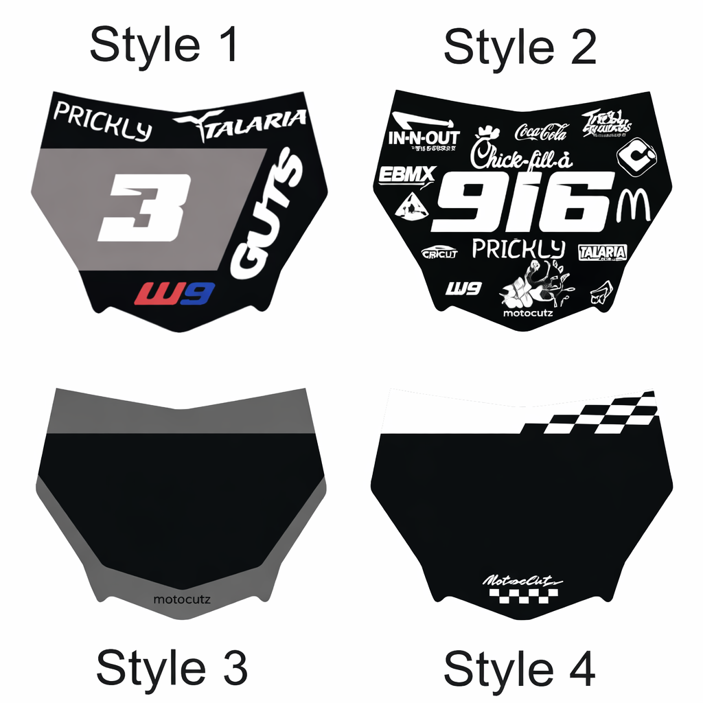 Motocutz Front Number Plate decal